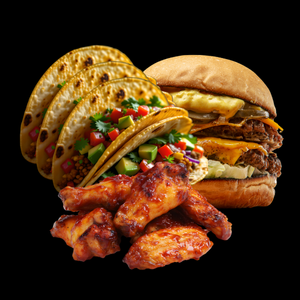 Combo 3 (Tacos (x3) Burger, Wings )